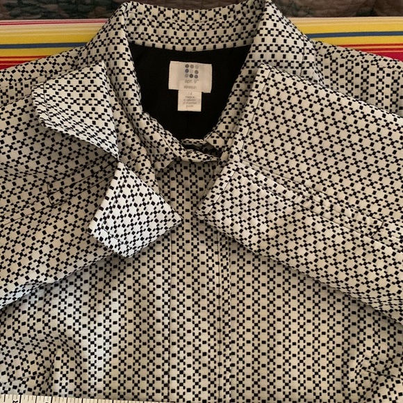 Apt. 9 Black & White Coat Sz. 14 - Picture 4 of 9